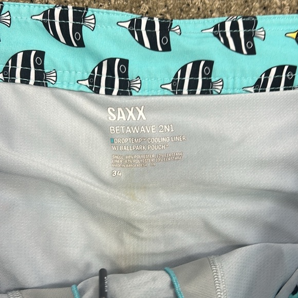 SAXX Men’s Betawave 2N1 Swim Boardshort 9” with Liner - Picture 3 of 5